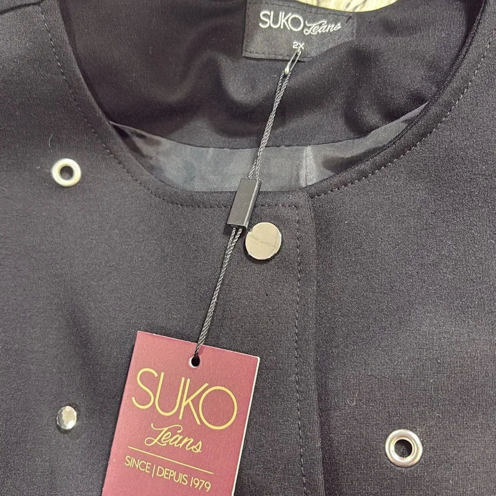 NWT Suko Jeans Black Studded Jacket - Picture 5 of 6
